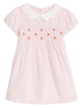 Pure Cotton Striped Strawberry Dress