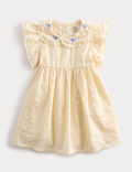 Pure Cotton Embroidered Collar Dress (0-5 Yrs)