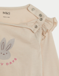 Pure Cotton Bunny Slogan Top (0-3 Yrs)