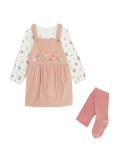 3pc Cotton Rich Floral Outfit (0-3 Yrs)