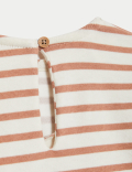 2pc Pure Cotton Striped Bunny Outfit (0-3 Yrs)