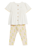 2pc Cotton Rich Lemon Outfit