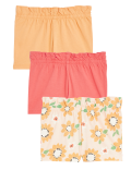 3pk Pure Cotton Printed Shorts