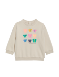 Cotton Rich Butterfly Print Sweatshirt (0-3 Yrs)