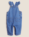 2pc Pure Cotton Denim Dungaree Outfit (0-3 Yrs)