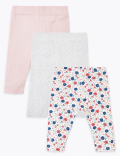 3 Pack Cotton Rich Floral Leggings (0-3 Yrs)