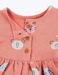 Cotton Rich Animal Print Dress (0-3 Yrs)