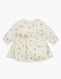 2 Piece Bird Print Dress & Tights Outfit (0-3 Yrs)