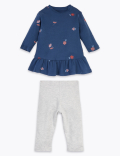 Organic Cotton Floral Print Outfit (0-3 Yrs)