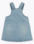 Denim Spotted Pinafore (0 -36 Mths)