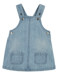 Denim Spotted Pinafore (0 -36 Mths)