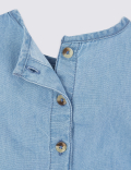 Cotton Chambray Tiered Dress