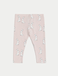 2pk Cotton Rich Bunny Leggings (0-3 Yrs)
