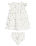 2pc Pure Cotton Floral Outfit (0-3 Yrs)