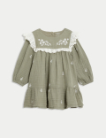 2pc Pure Cotton Floral Dress Set (0-3 Yrs)