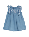 Cotton Rich Embroidered Dress (0-3 Yrs)