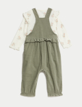 2pc Pure Cotton Cord Dungaree Outfit (0-3 Yrs)