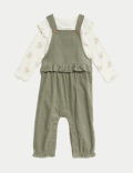 2pc Pure Cotton Cord Dungaree Outfit (0-3 Yrs)