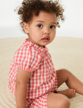 Pure Cotton Gingham Outfit (0-3 Yrs)