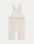 2pc Corduroy Floral Dungarees Set (0-3 Yrs)