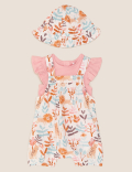 3pc Pure Cotton Lion Print Romper Outfit