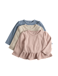 3 Pack Drop Waist Plain Long Sleeve Tops (0-5 Yrs)