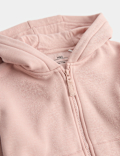 Cotton Blend Plain Zip Hoodie (0-3 Yrs)