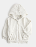 Cotton Blend Plain Zip Hoodie (0-3 Yrs)