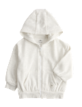Cotton Blend Plain Zip Hoodie (0-3 Yrs)