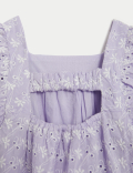 Pure Cotton Broderie Dress (0-3 Yrs)