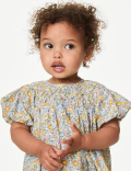 Pure Cotton Floral Dress (0-3 Yrs)