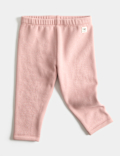 Cotton Blend Fleece Lined Leggings (0-3 Yrs)