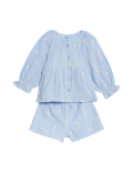 2pc Pure Cotton Floral Outfit (0-3 Yrs)
