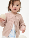 Pure Cotton Patterned Cardigan (0-3 Yrs)
