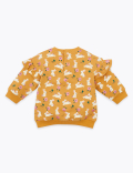 Cotton Rich Frill Shoulder Sweatshirt