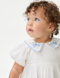 2pc Pure Cotton Embroidered Outfit (0-3 Yrs)