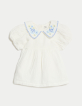 2pc Pure Cotton Embroidered Outfit (0-3 Yrs)