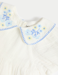 2pc Pure Cotton Embroidered Outfit (0-3 Yrs)