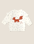 Jersey Spot Print Fox Applique Sweatshirt (0-3 Yrs)