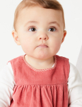 3 Piece Cotton Embroidered Dress (7lbs-3 Yrs)