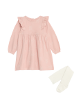 Cotton Rich Dress with Tights (0-3 Yrs)