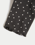 2pk Cotton Rich Spot Leggings (0-36 Mths)