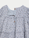 2pc Pure Cotton Ditsy Floral Dress Set (0-3 Yrs)