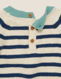 2pc Cotton Stripe Knitted Dress (0-3 Yrs)