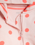 Cotton Rich Spot Zip Hoodie (0-3 Yrs)