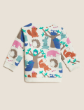 Cotton Rich Woodland Animal Sweatshirt (0-3 Yrs)