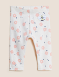 3pk Pure Cotton Floral Leggings (0-3 Yrs)