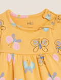 Cotton Rich Butterfly Print Dress