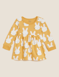 Pure Cotton Bunny Print Peplum Top