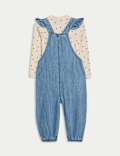 2pc Cotton Rich Dungaree Outfit (0 Mths - 3 Yrs)